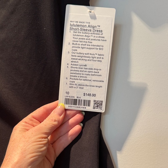 NWT lululemon Black Tennis Dress - Picture 4 of 6